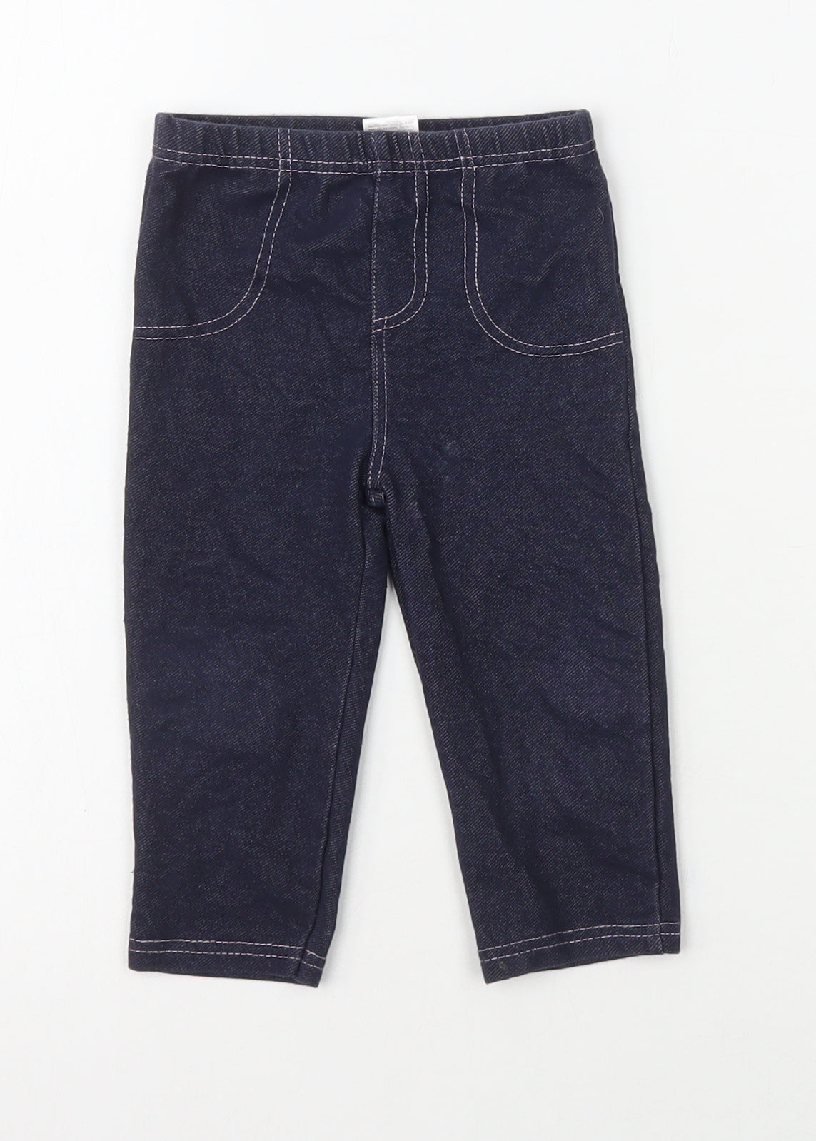 Babyworks Girls Blue Cotton Capri Leggings Size 12 Months Pullover