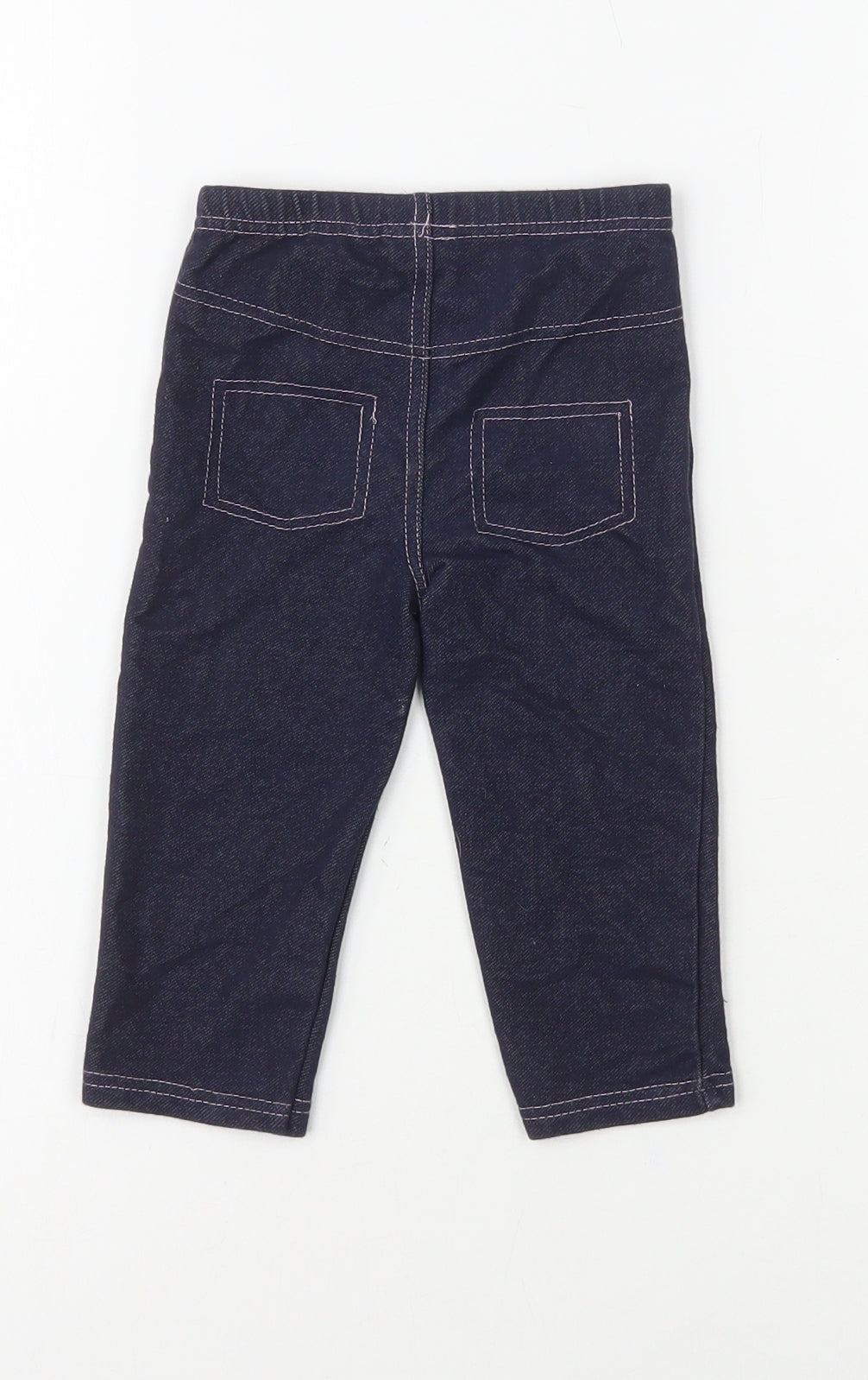 Babyworks Girls Blue Cotton Capri Leggings Size 12 Months Pullover