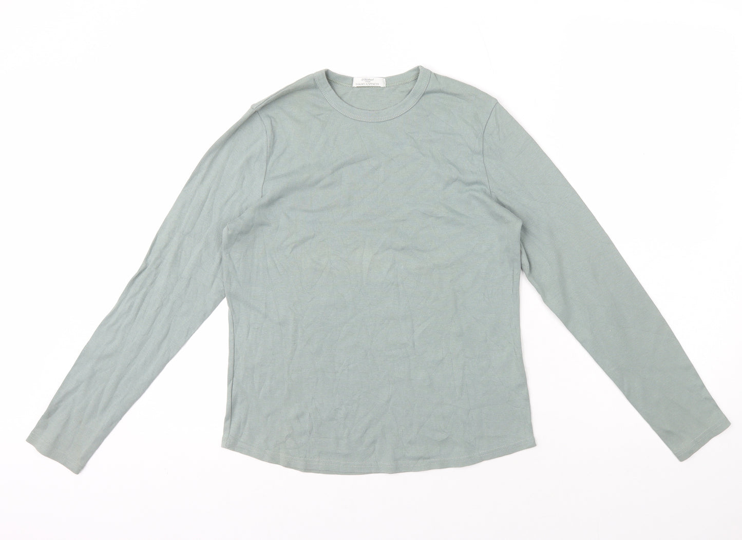 NEXT Womens Green 100% Cotton Basic T-Shirt Size 12 Round Neck