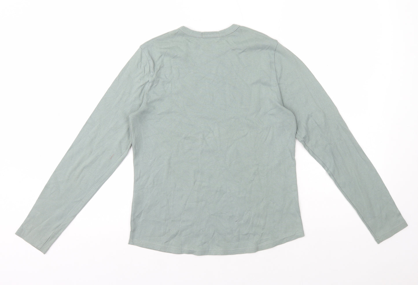 NEXT Womens Green 100% Cotton Basic T-Shirt Size 12 Round Neck