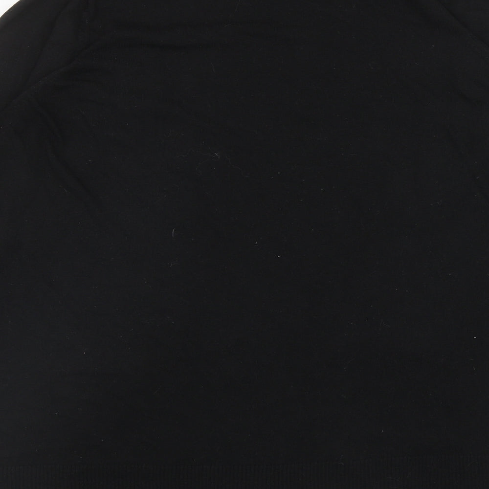 F&F Womens Black V-Neck Nylon Cardigan Jumper Size 16
