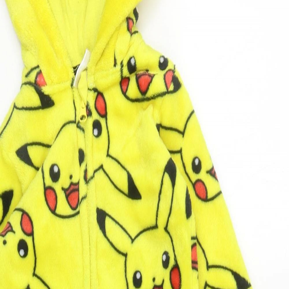 George Boys Yellow Geometric Polyester One Piece Size 4-5 Years Zip - Pikachu