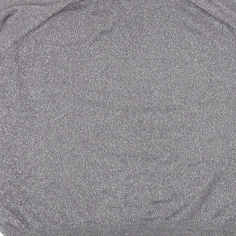 F&F Womens Silver Boat Neck Viscose Pullover Jumper Size 18