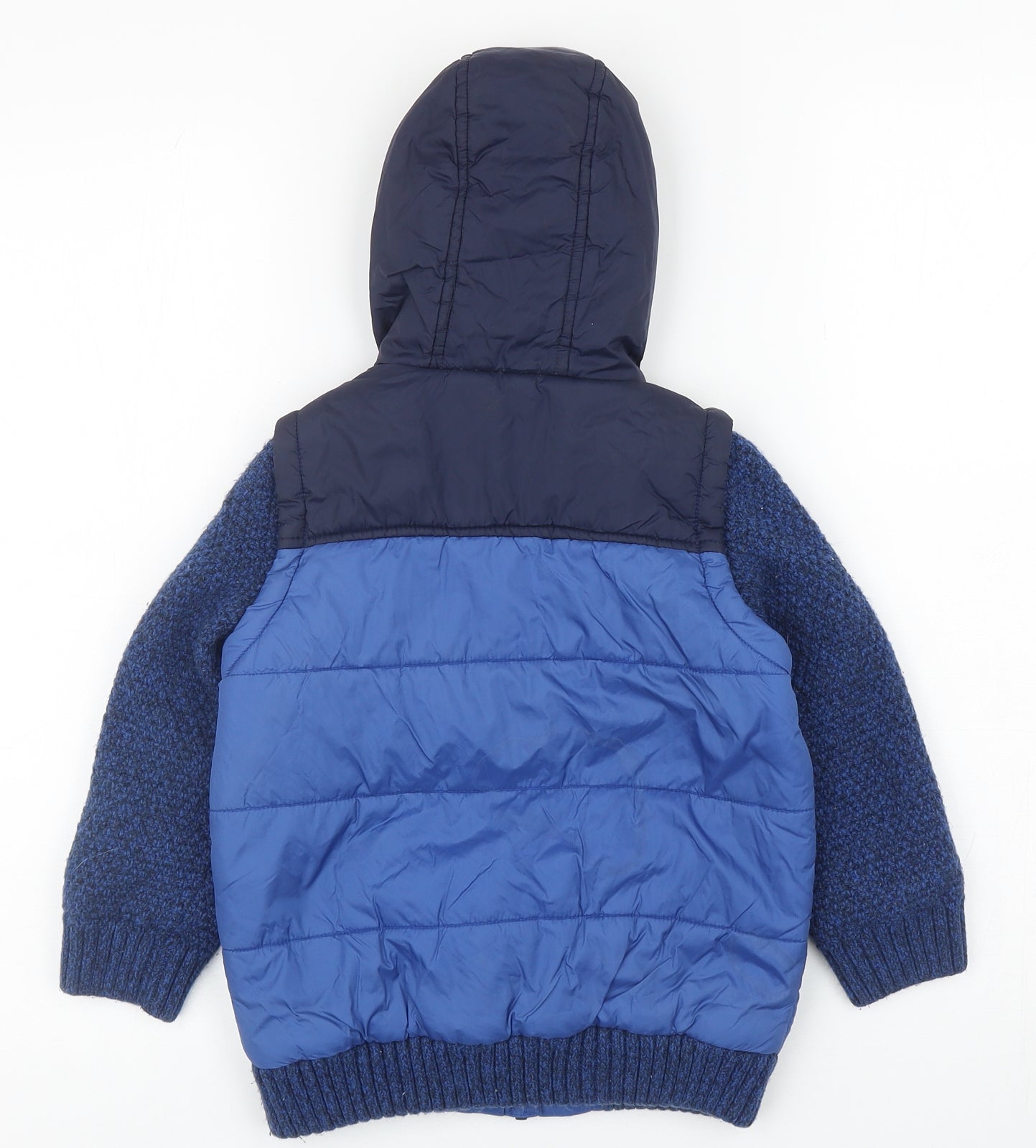 George Boys Blue Puffer Jacket Coat Size 4-5 Years Zip