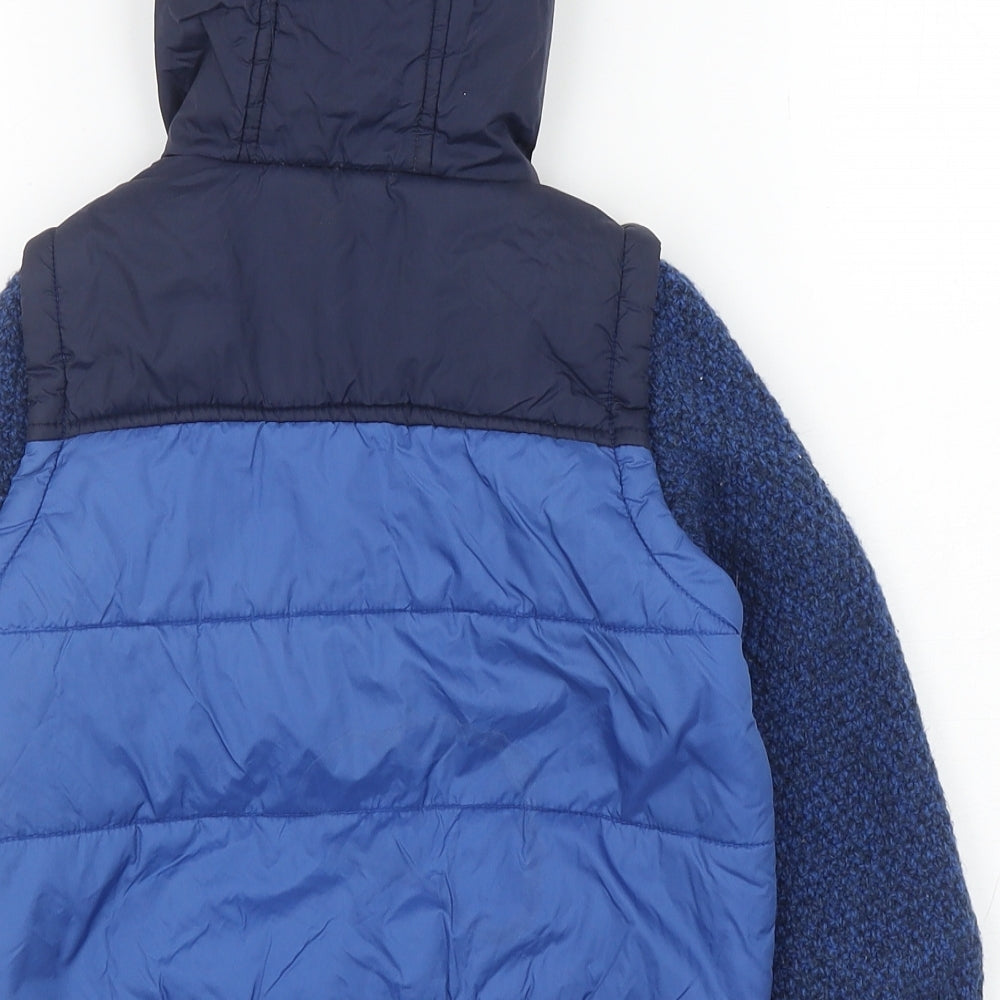 George Boys Blue Puffer Jacket Coat Size 4-5 Years Zip