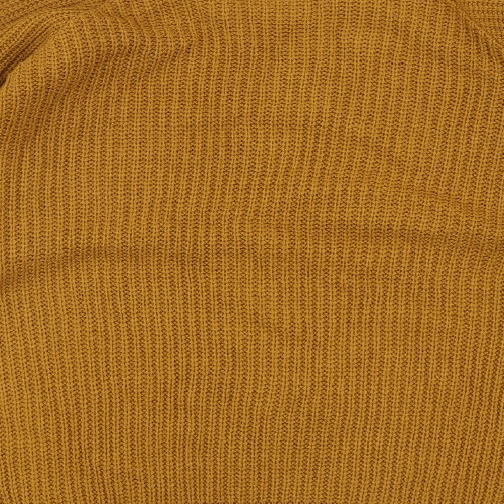 George Mens Yellow Round Neck Acrylic Pullover Jumper Size L