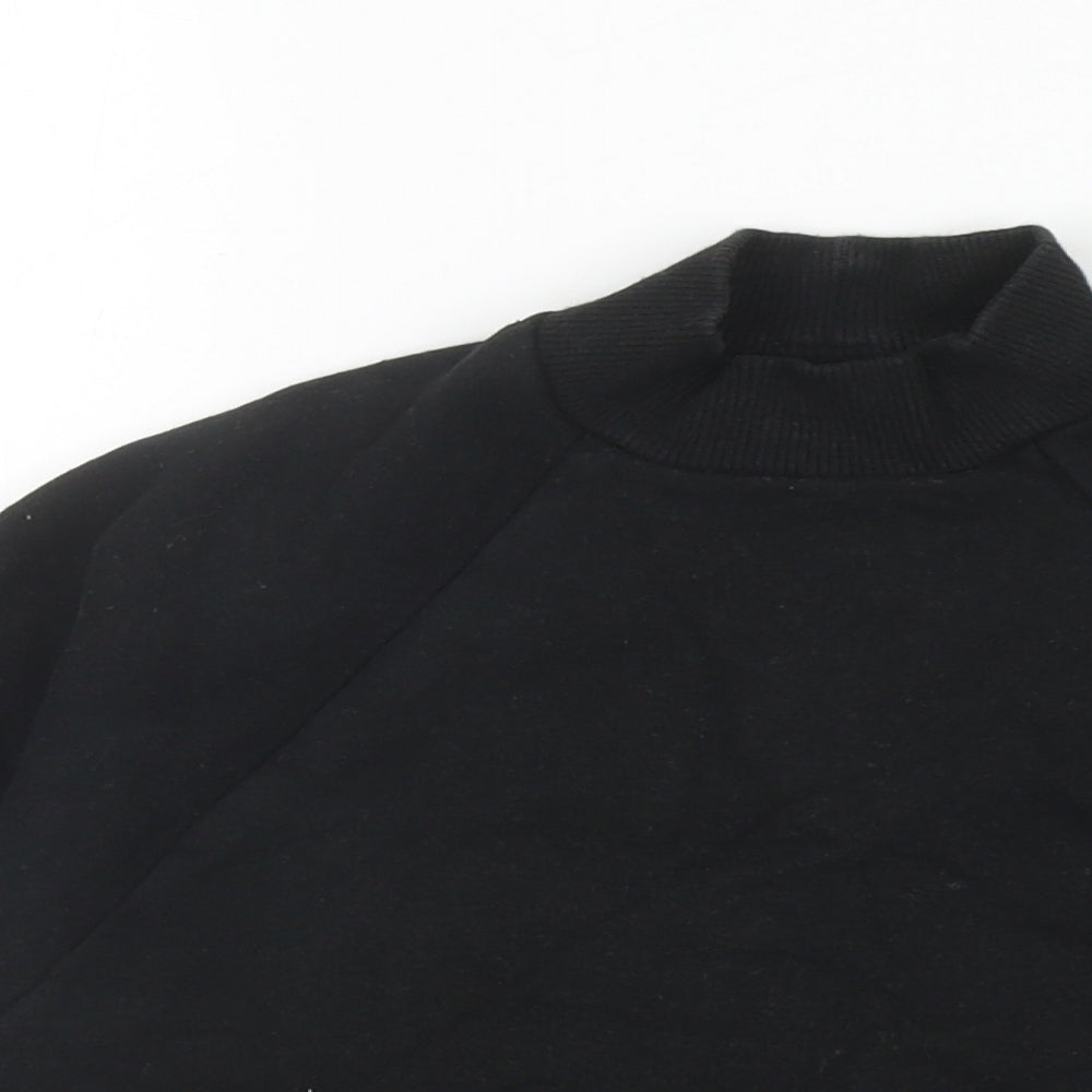 NEXT Girls Black Cotton Pullover Sweatshirt Size 6 Years Pullover - Cropped
