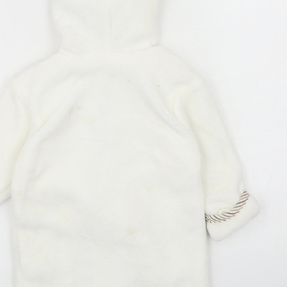 Preworn Baby Ivory Polyester Kimono Robe Size 12-18 Months Tie - Bear