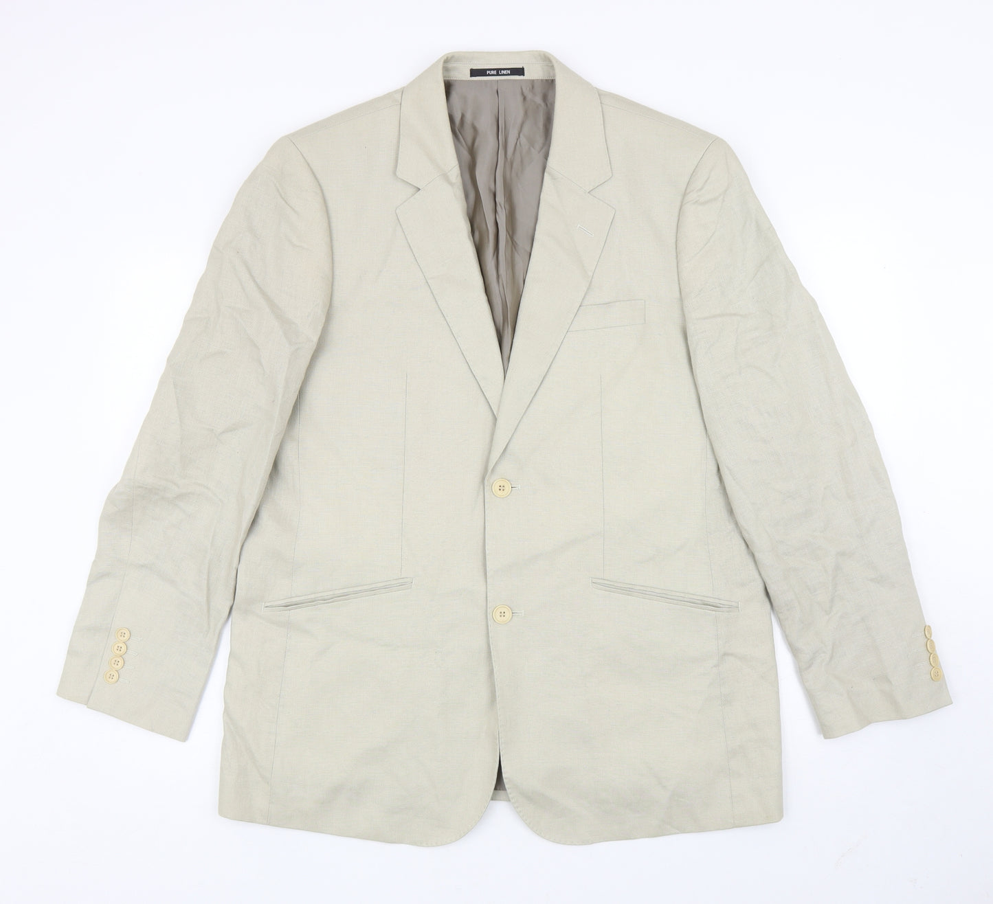 Debenhams Mens Beige Linen Jacket Blazer
