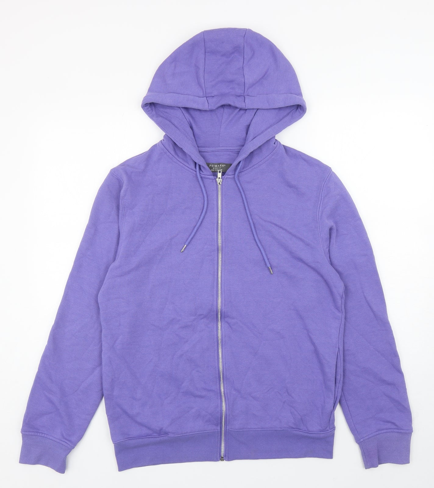 Primark Mens Purple Cotton Full Zip Hoodie Size M