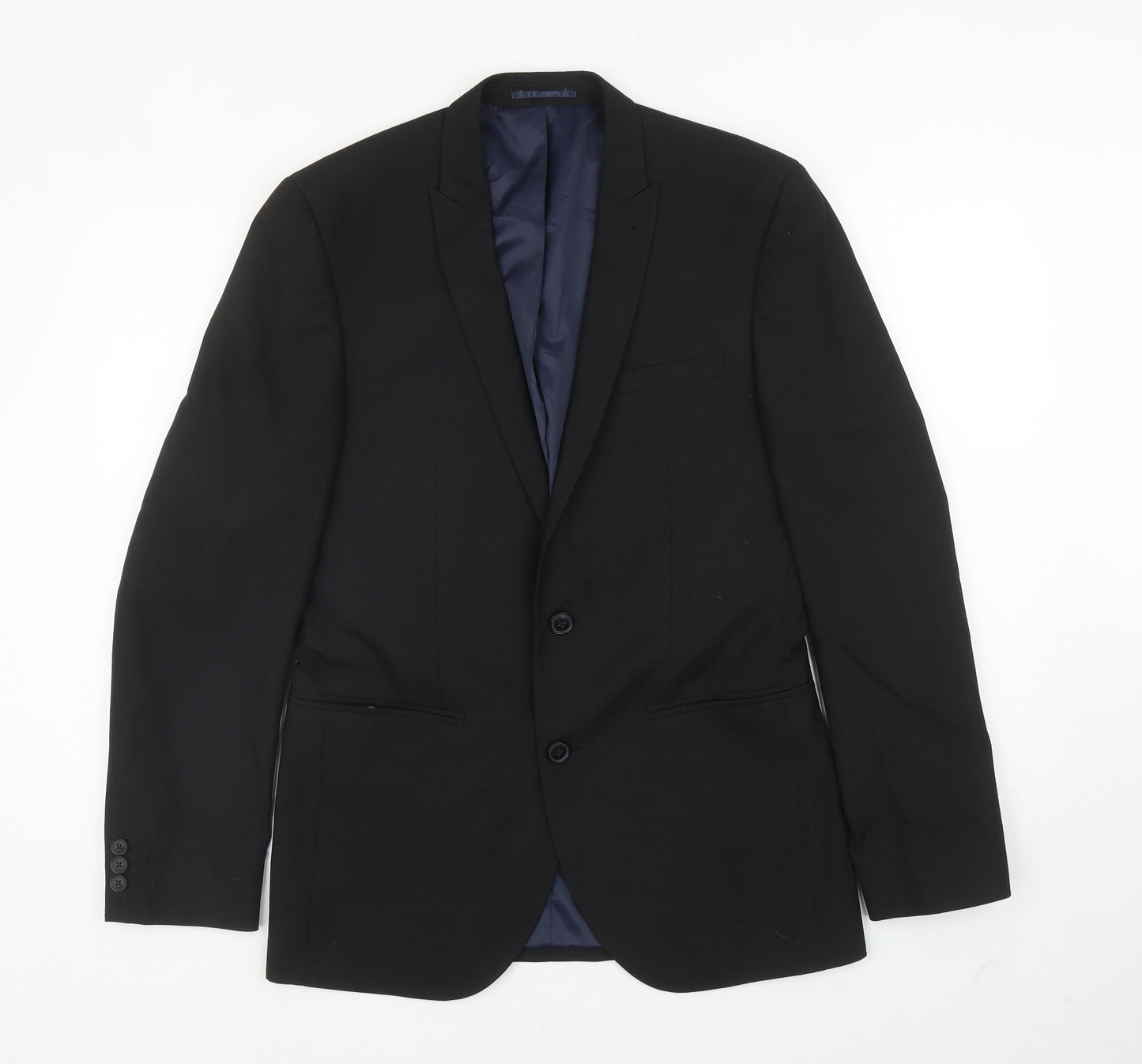 NEXT Mens Black Polyester Jacket Blazer