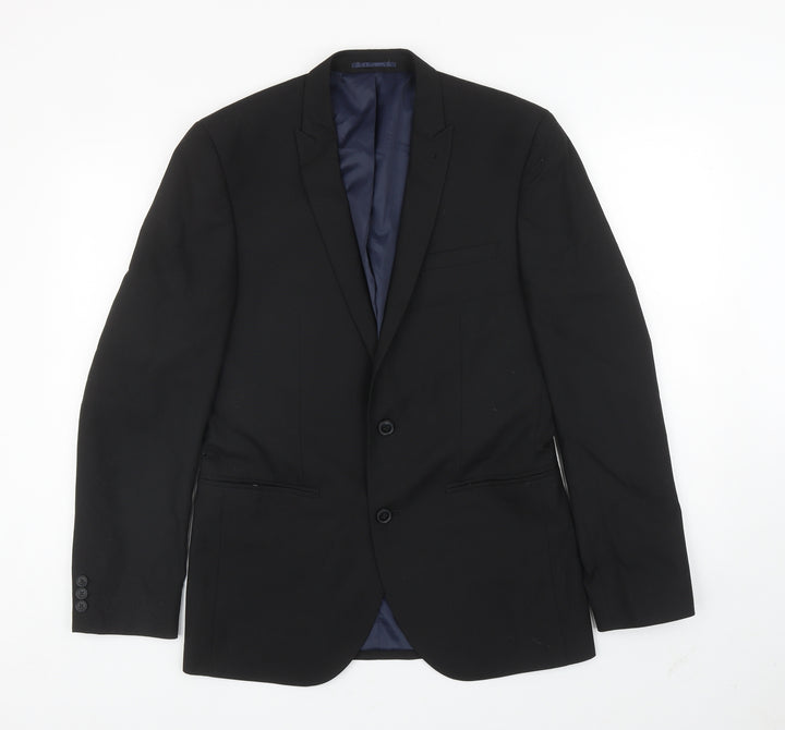 NEXT Mens Black Polyester Jacket Blazer