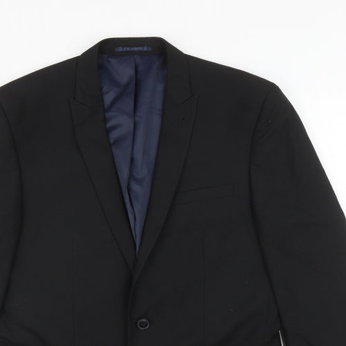 NEXT Mens Black Polyester Jacket Blazer