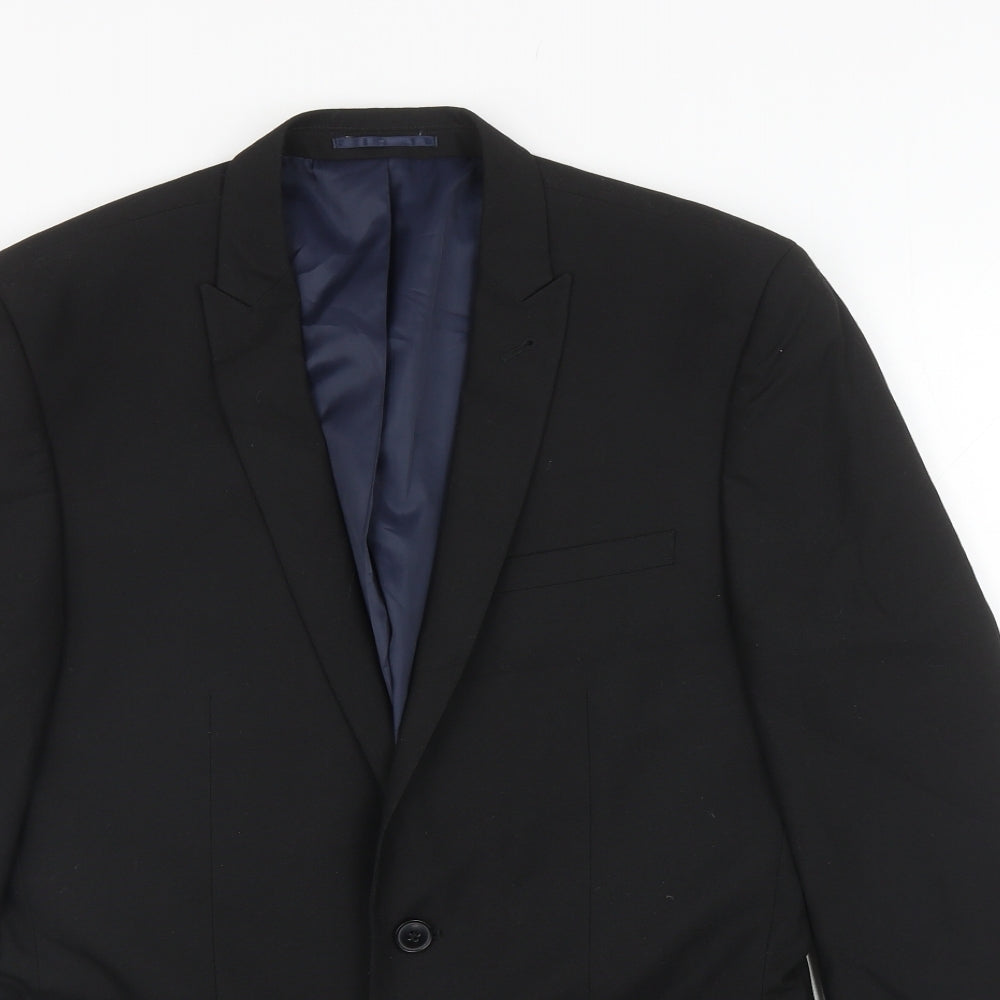 NEXT Mens Black Polyester Jacket Blazer