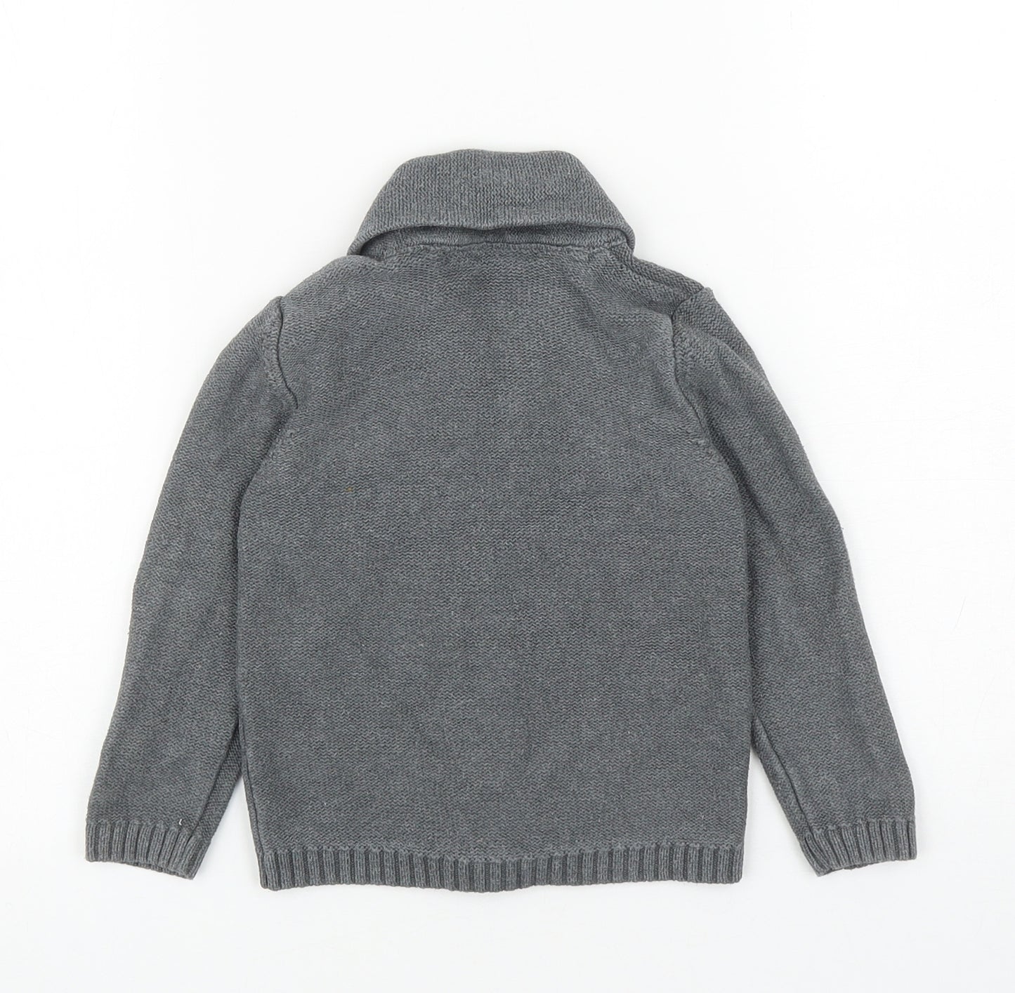 TU Boys Grey Cotton Cardigan Jumper Size 12-18 Months Button