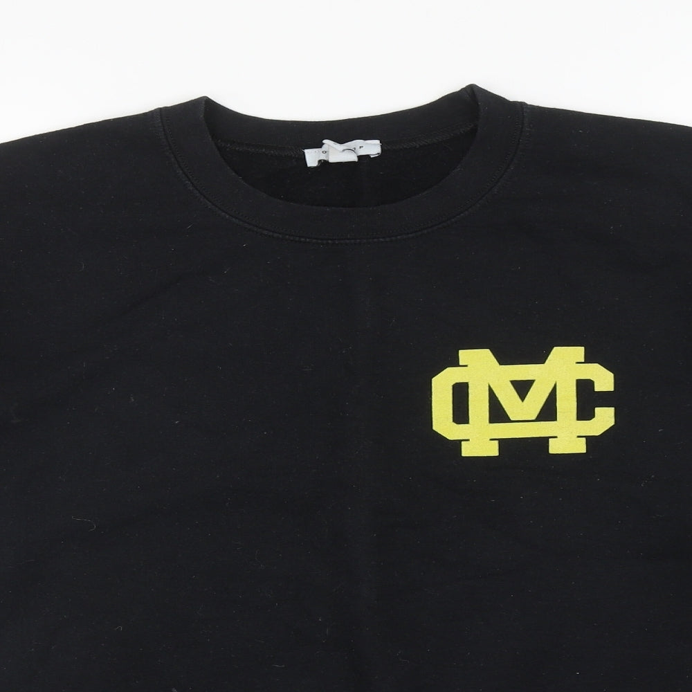 Topshop Womens Black Polyester Pullover Sweatshirt Size L Pullover