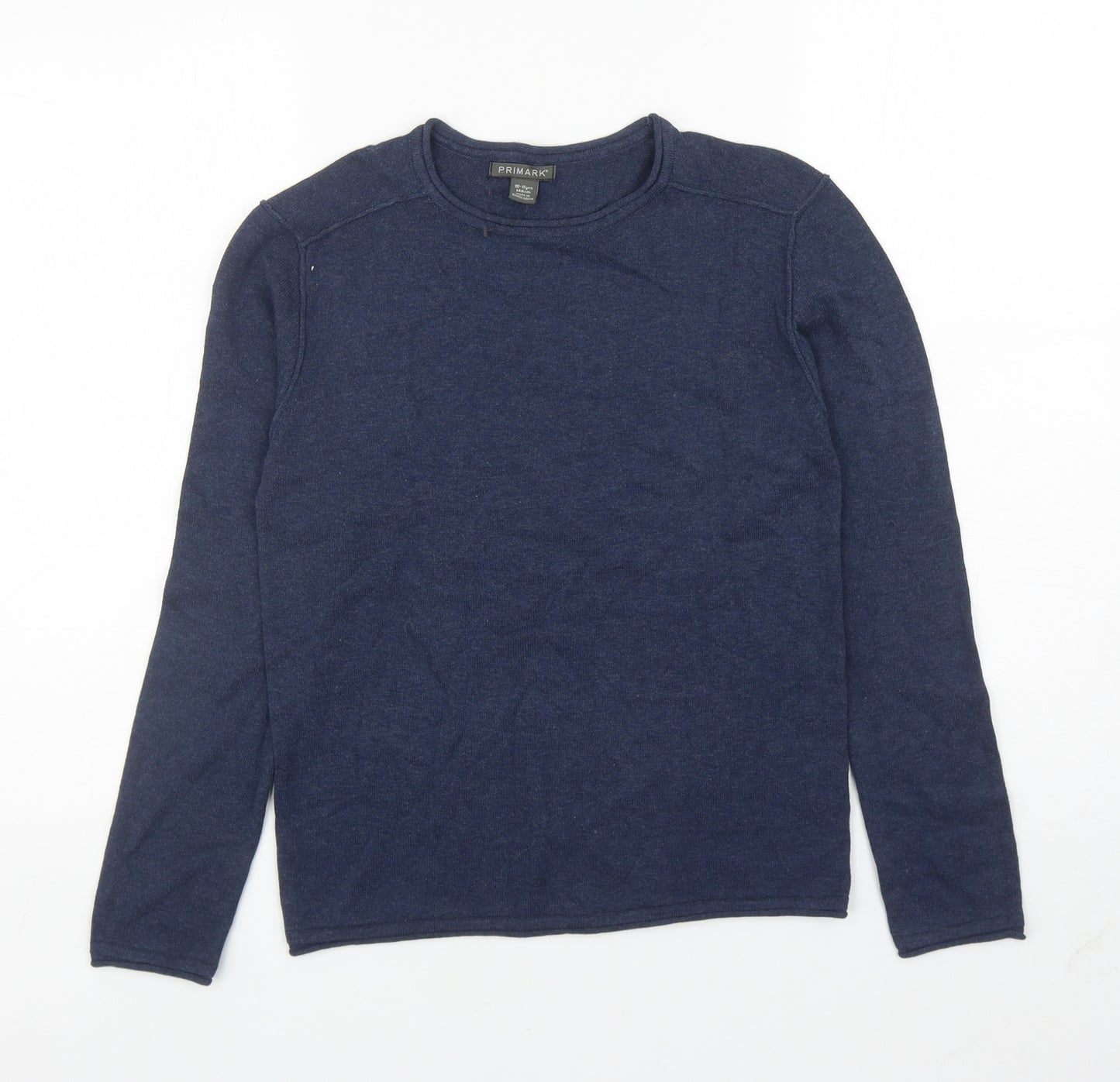 Primark Boys Blue Round Neck Cotton Pullover Jumper Size 10-11 Years Pullover