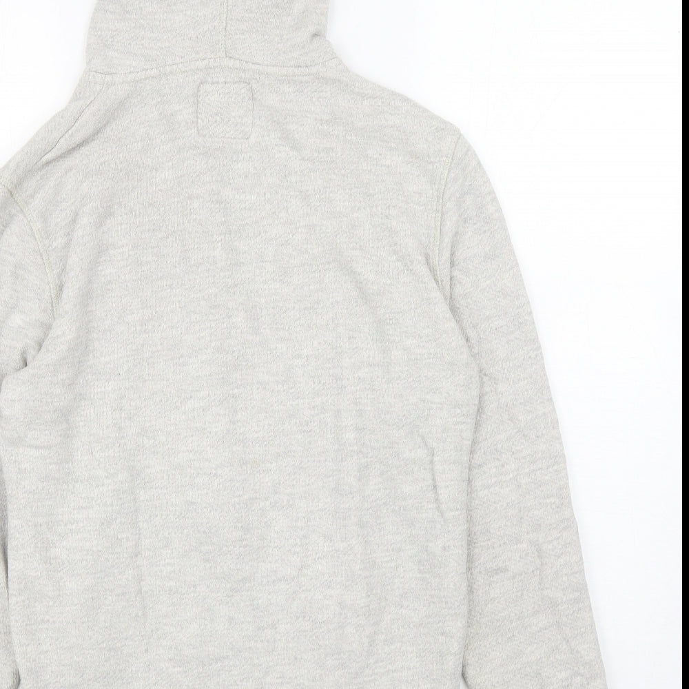 Brookhaven Womens Grey Cotton Full Zip Hoodie Size M Zip