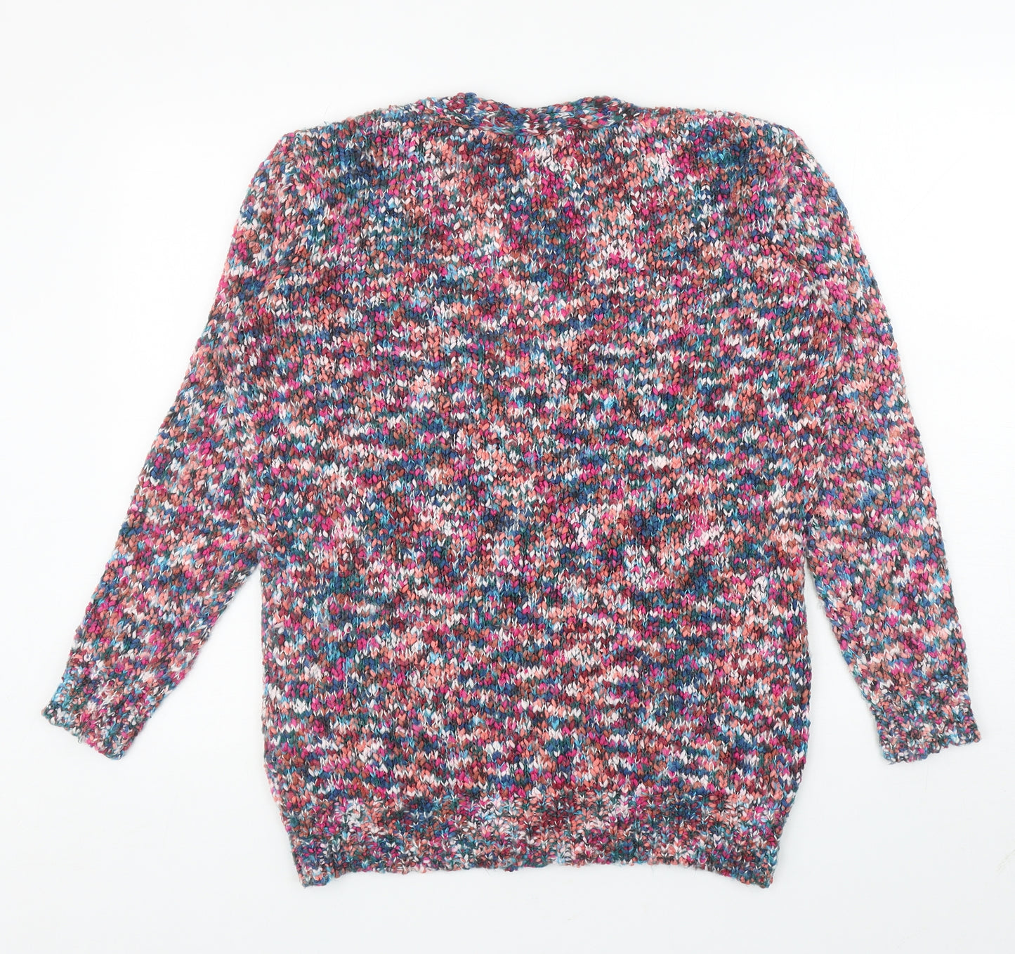 Atmosphere Womens Multicoloured V-Neck Polyester Cardigan Jumper Size 10