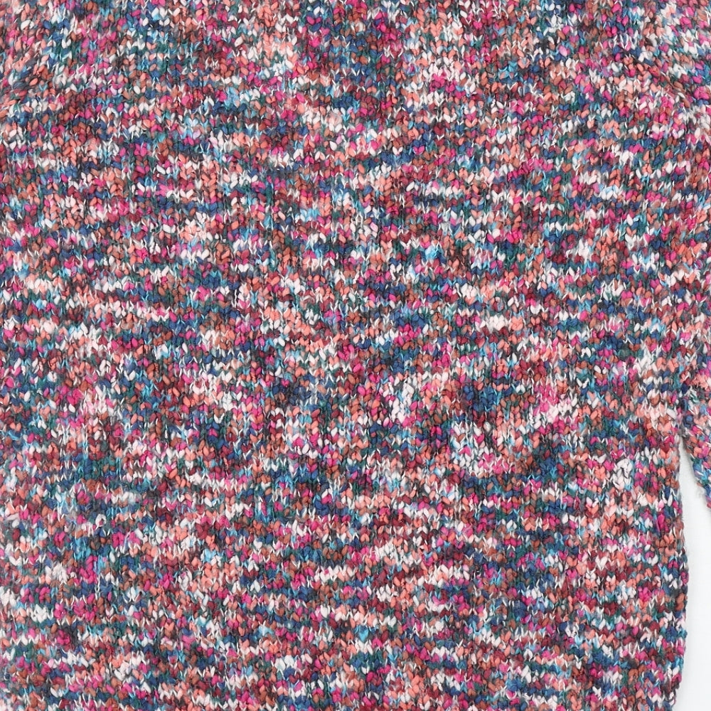 Atmosphere Womens Multicoloured V-Neck Polyester Cardigan Jumper Size 10