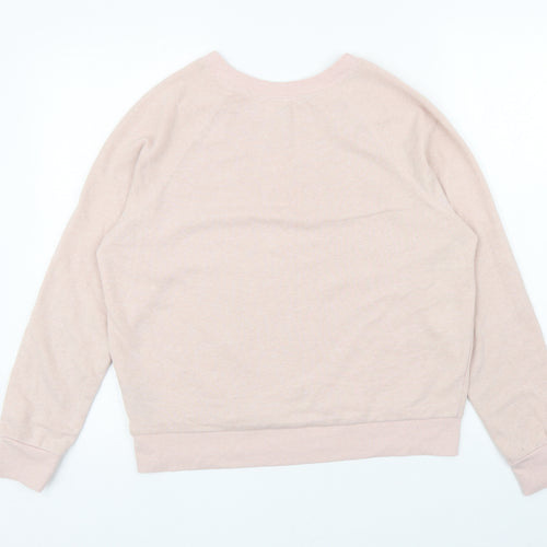 Divided Womens Pink Polyester Pullover Sweatshirt Size M Pullover