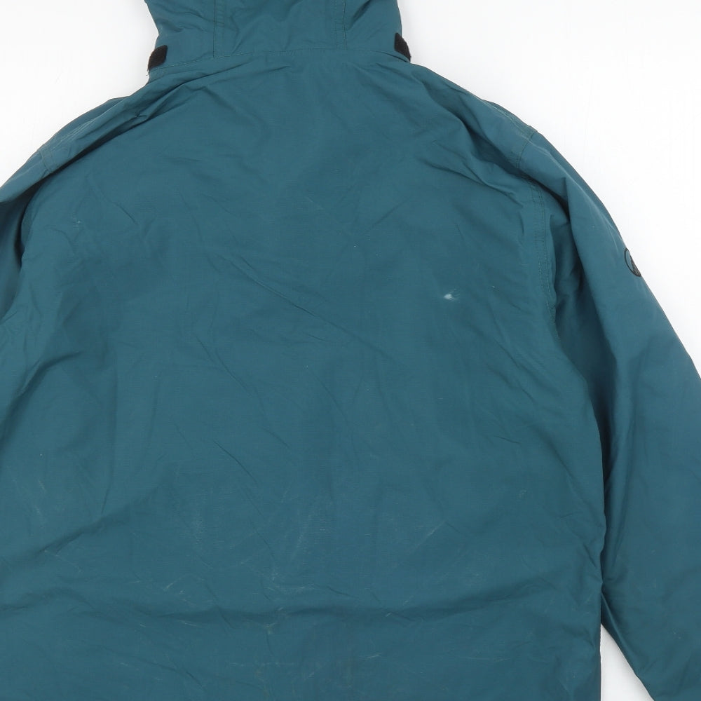 North Ridge Mens Green Rain Coat Coat Size M Zip