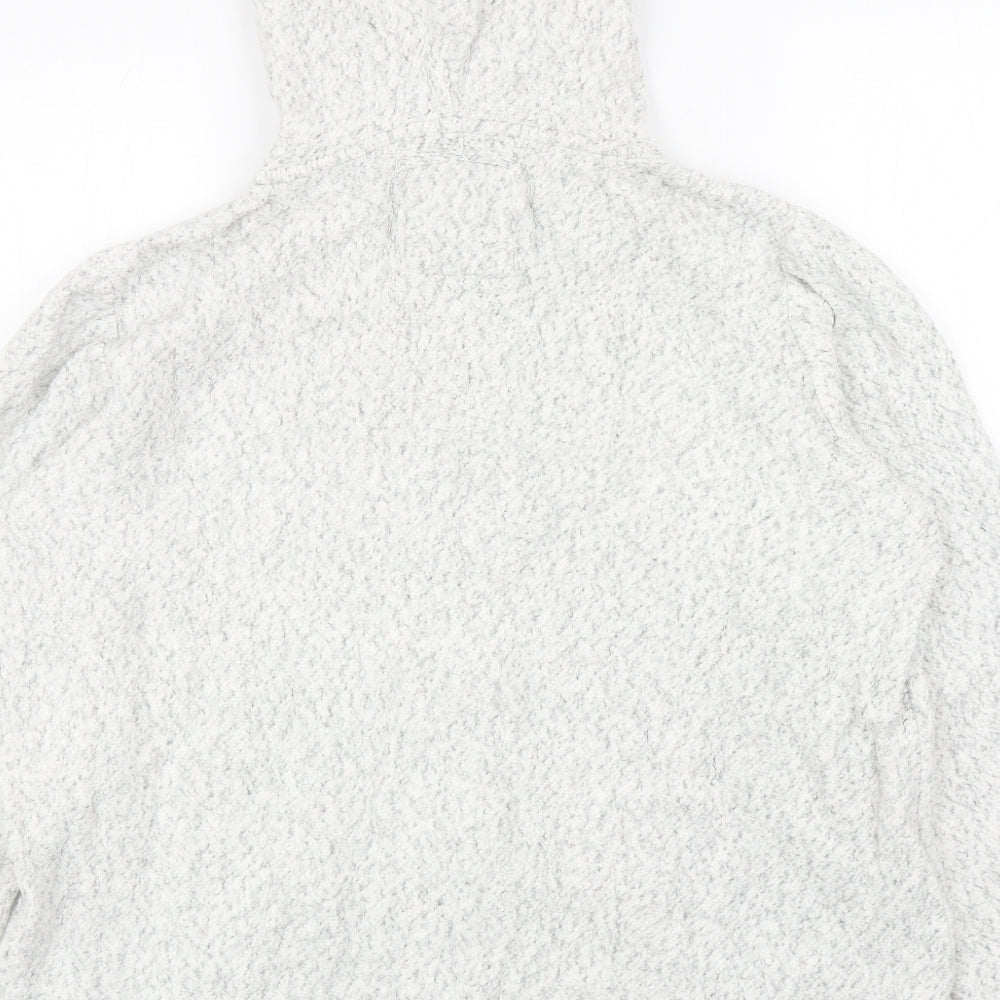 Fat Face Womens Grey Cotton Full Zip Hoodie Size 12 Zip
