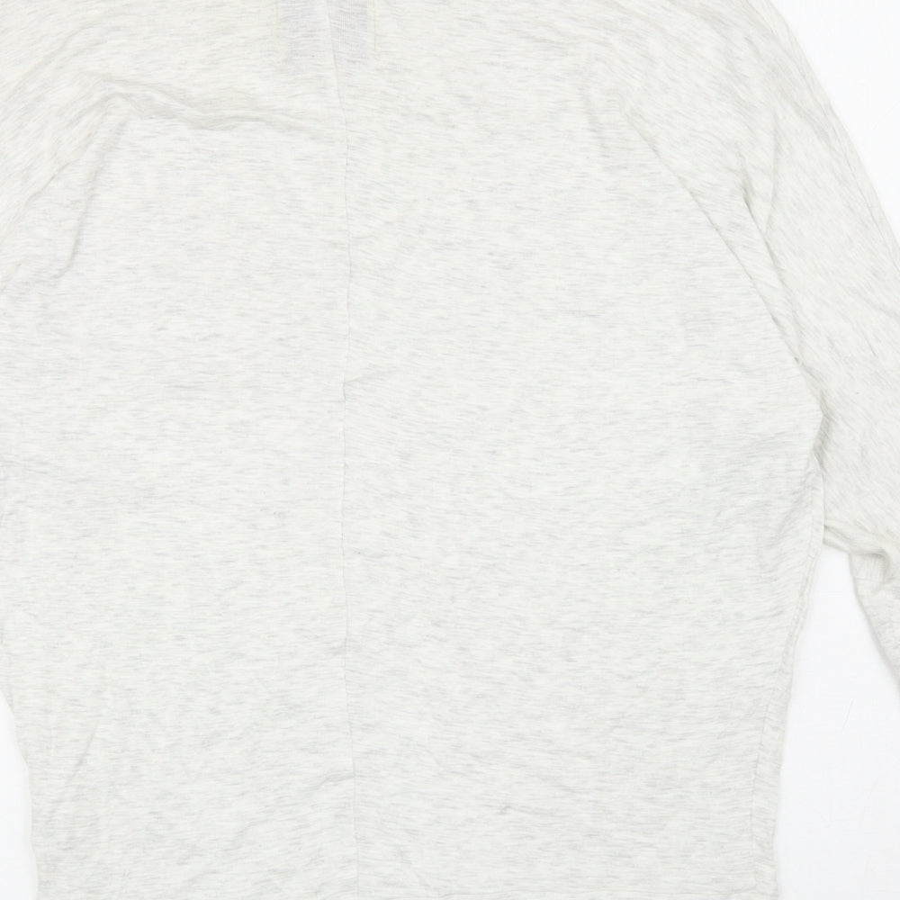 Arabella & Addison Womens Ivory Cotton Basic T-Shirt Size L Boat Neck