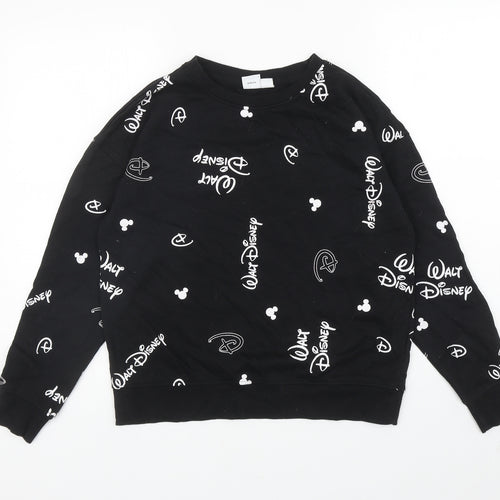 Primark Womens Blue Geometric Cotton Pullover Sweatshirt Size XS Pullover - Disney
