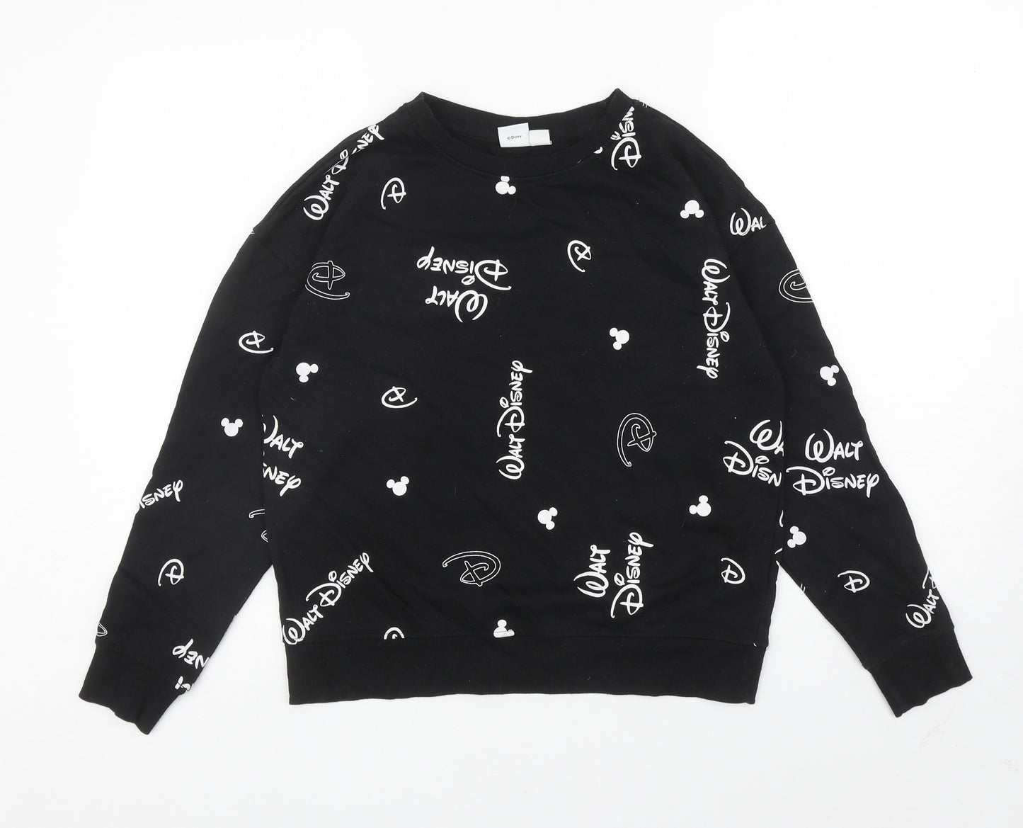 Primark Womens Blue Geometric Cotton Pullover Sweatshirt Size XS Pullover - Disney