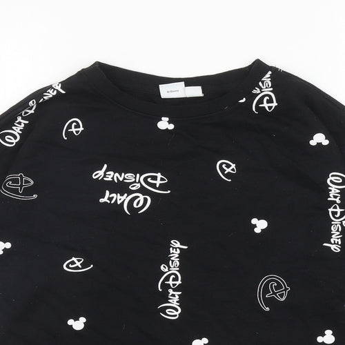 Primark Womens Blue Geometric Cotton Pullover Sweatshirt Size XS Pullover - Disney