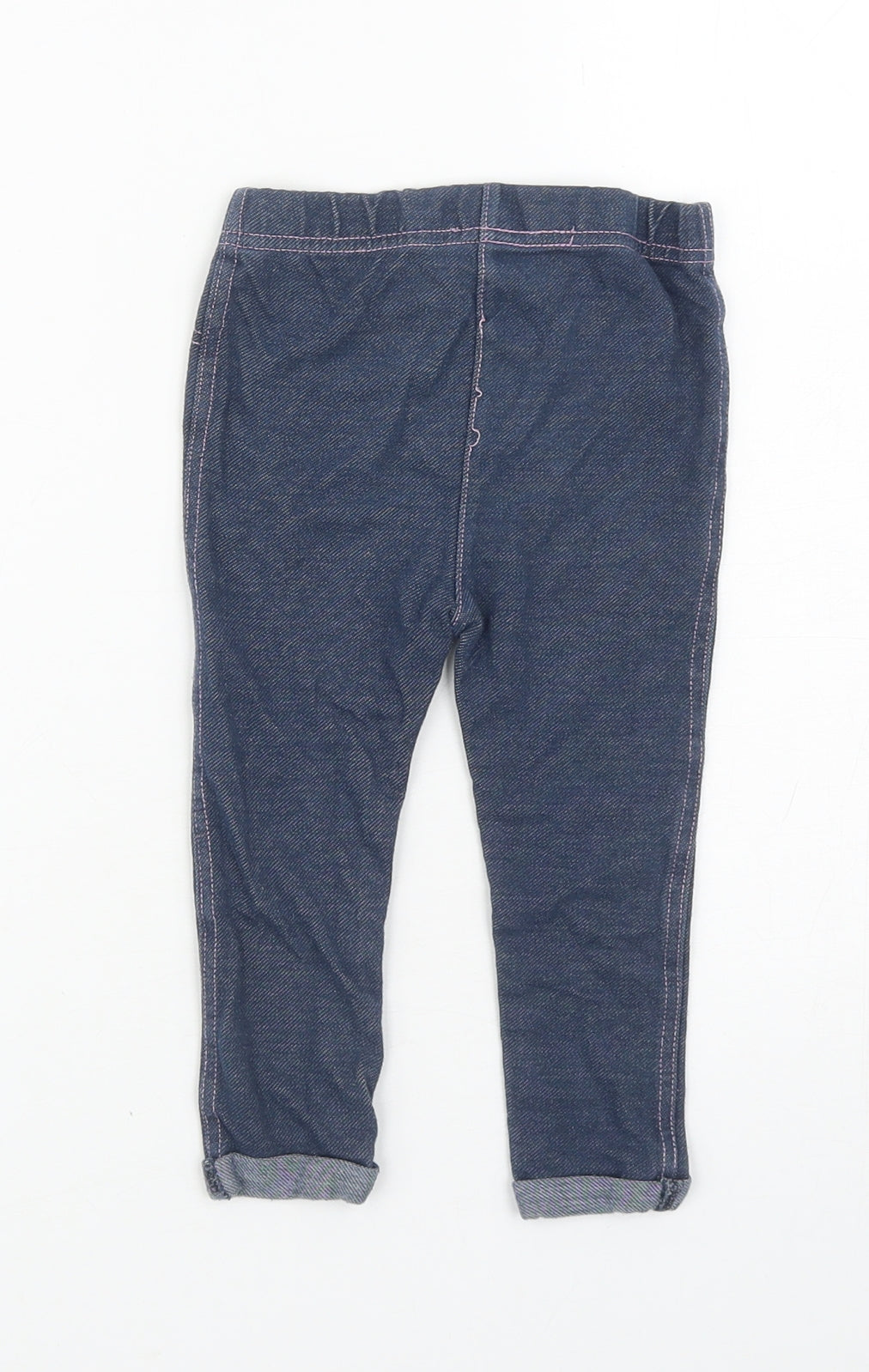 George Girls Black Cotton Capri Jeans Size 18-24 Months Pullover