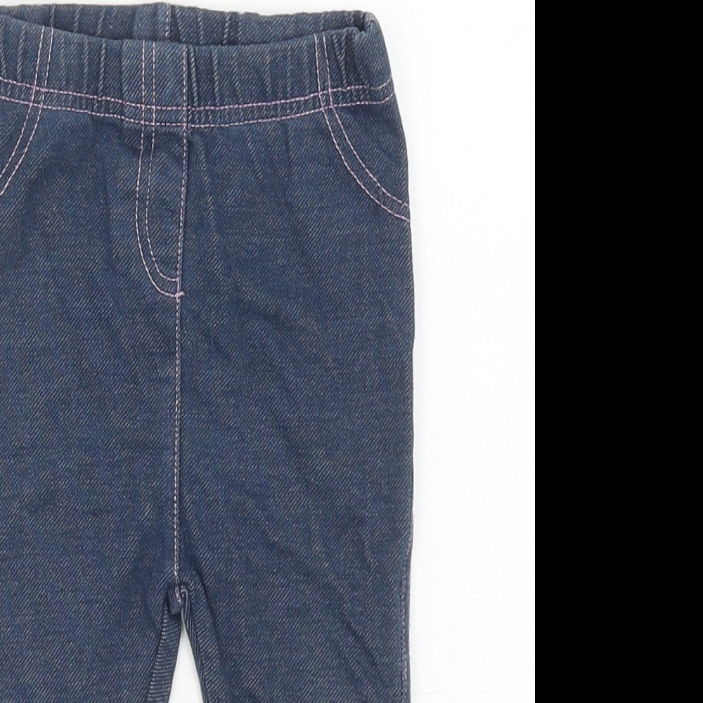 George Girls Black Cotton Capri Jeans Size 18-24 Months Pullover