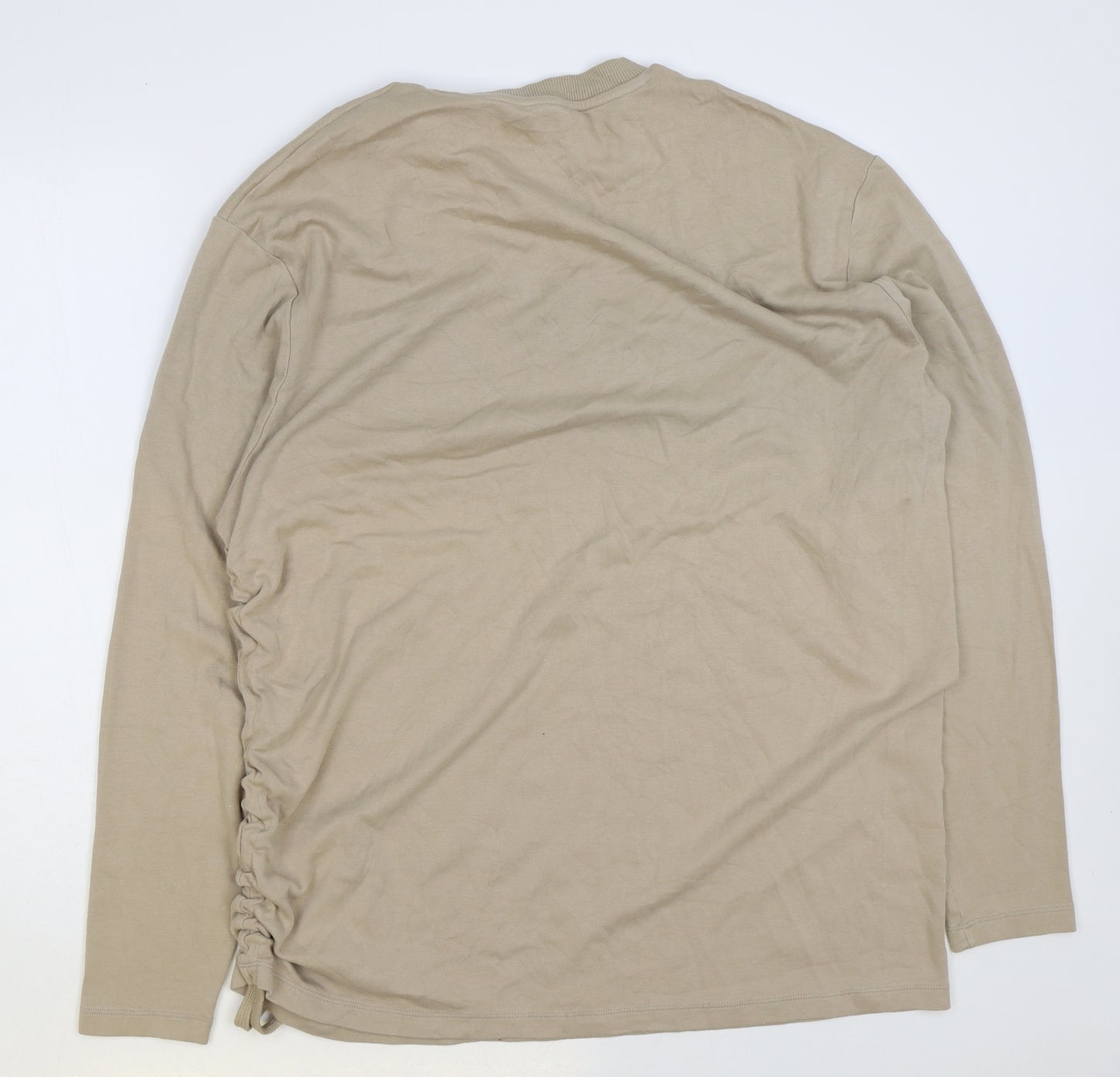 ASOS Womens Brown Cotton Basic T-Shirt Size L Round Neck