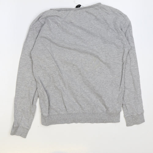 H&M Womens Grey Cotton Pullover Sweatshirt Size XS Pullover - Pizza My Heart