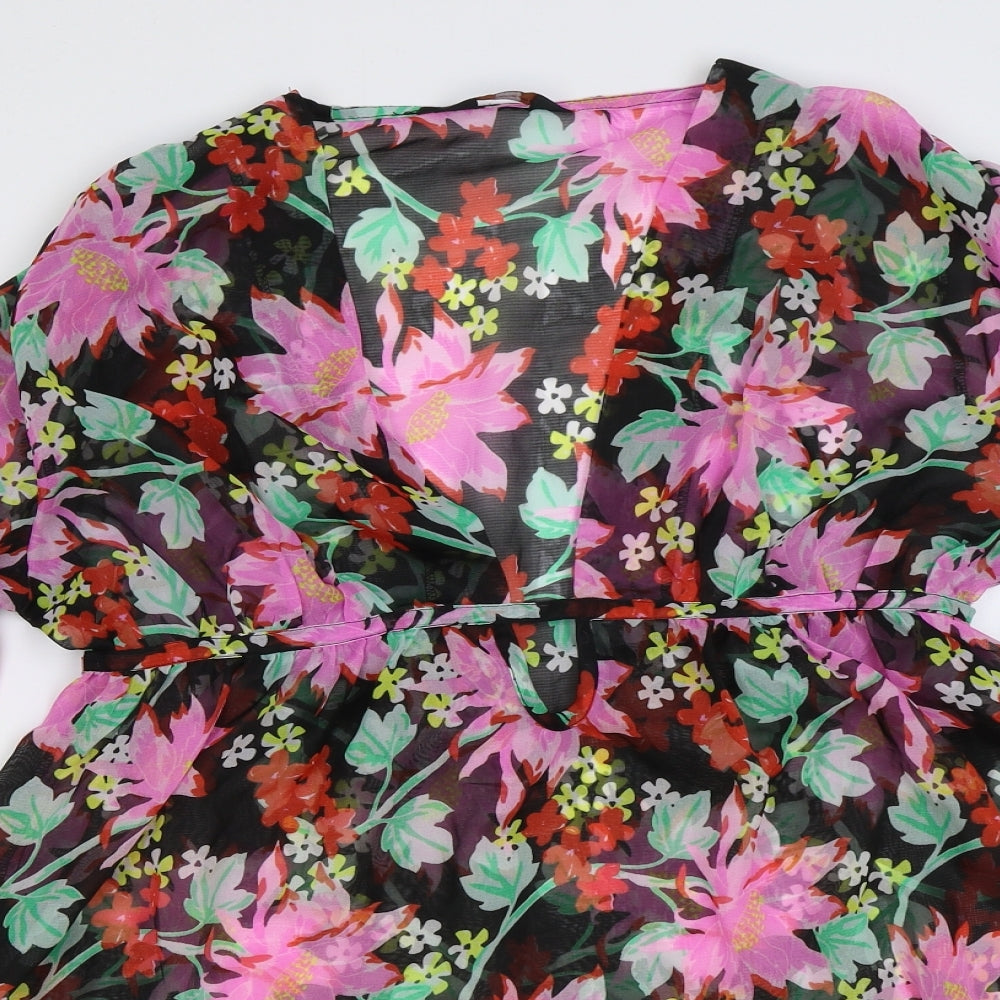 Atmosphere Womens Multicoloured Floral Polyester Basic Blouse Size 14 V-Neck - Kaftan