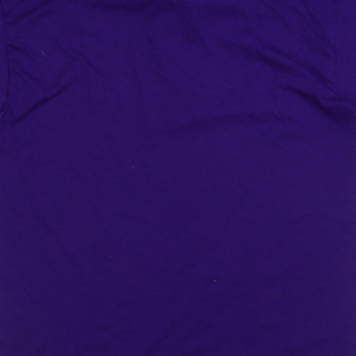 Gildan Mens Purple Cotton Polo Size S Collared Button