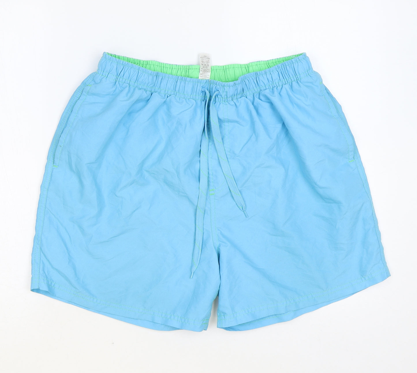 George Mens Blue Polyester Sweat Shorts Size M L6 in Regular Drawstring - Swim Shorts