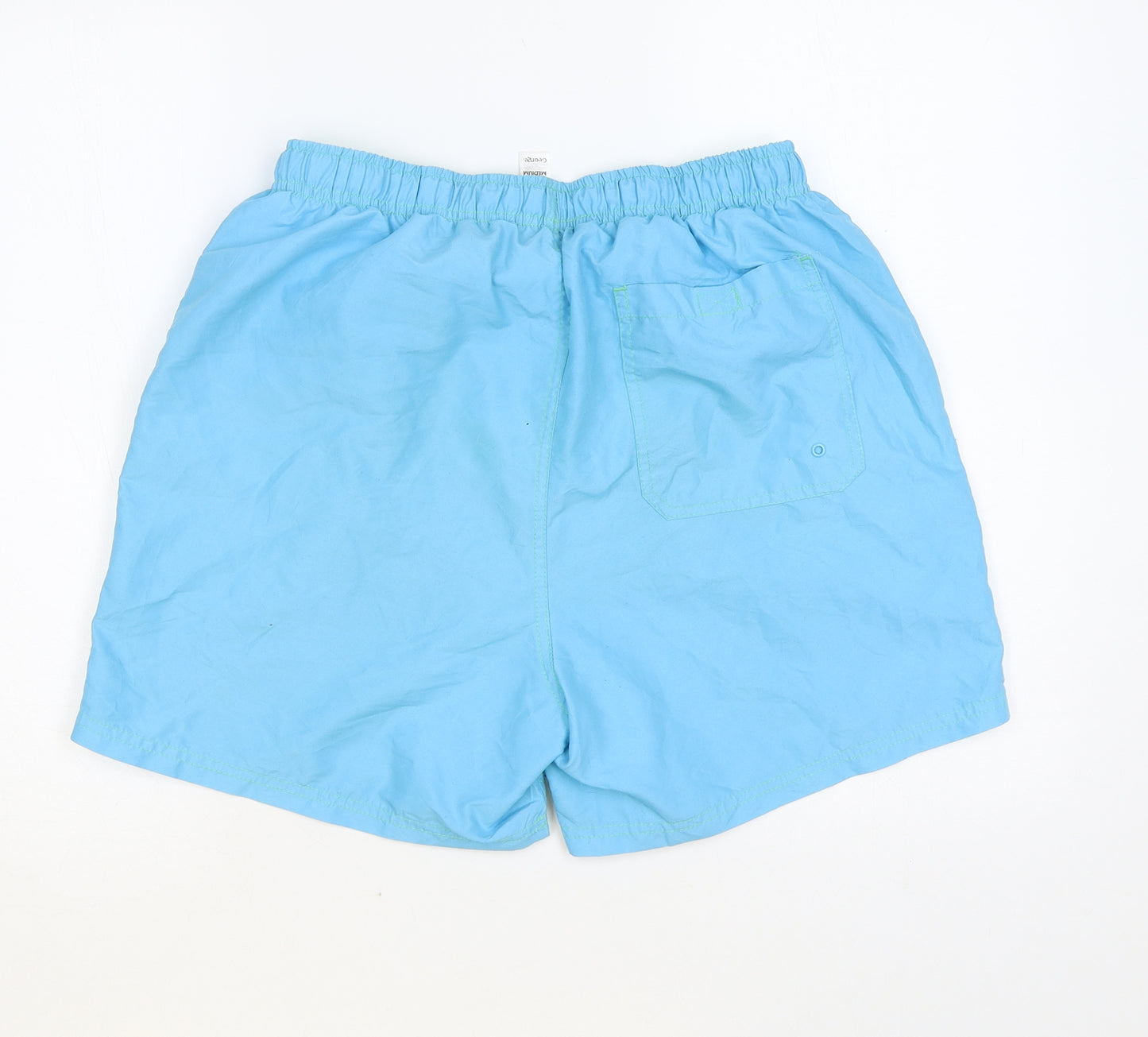 George Mens Blue Polyester Sweat Shorts Size M L6 in Regular Drawstring - Swim Shorts
