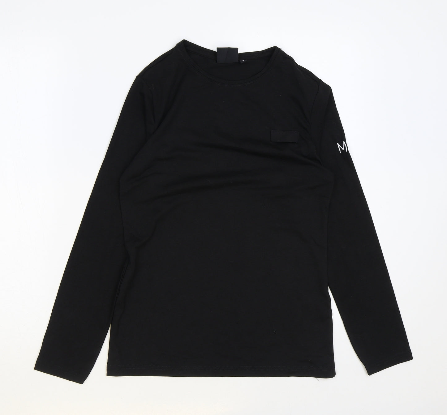 Corporate Wear Womens Black Polyester Basic T-Shirt Size XS Round Neck