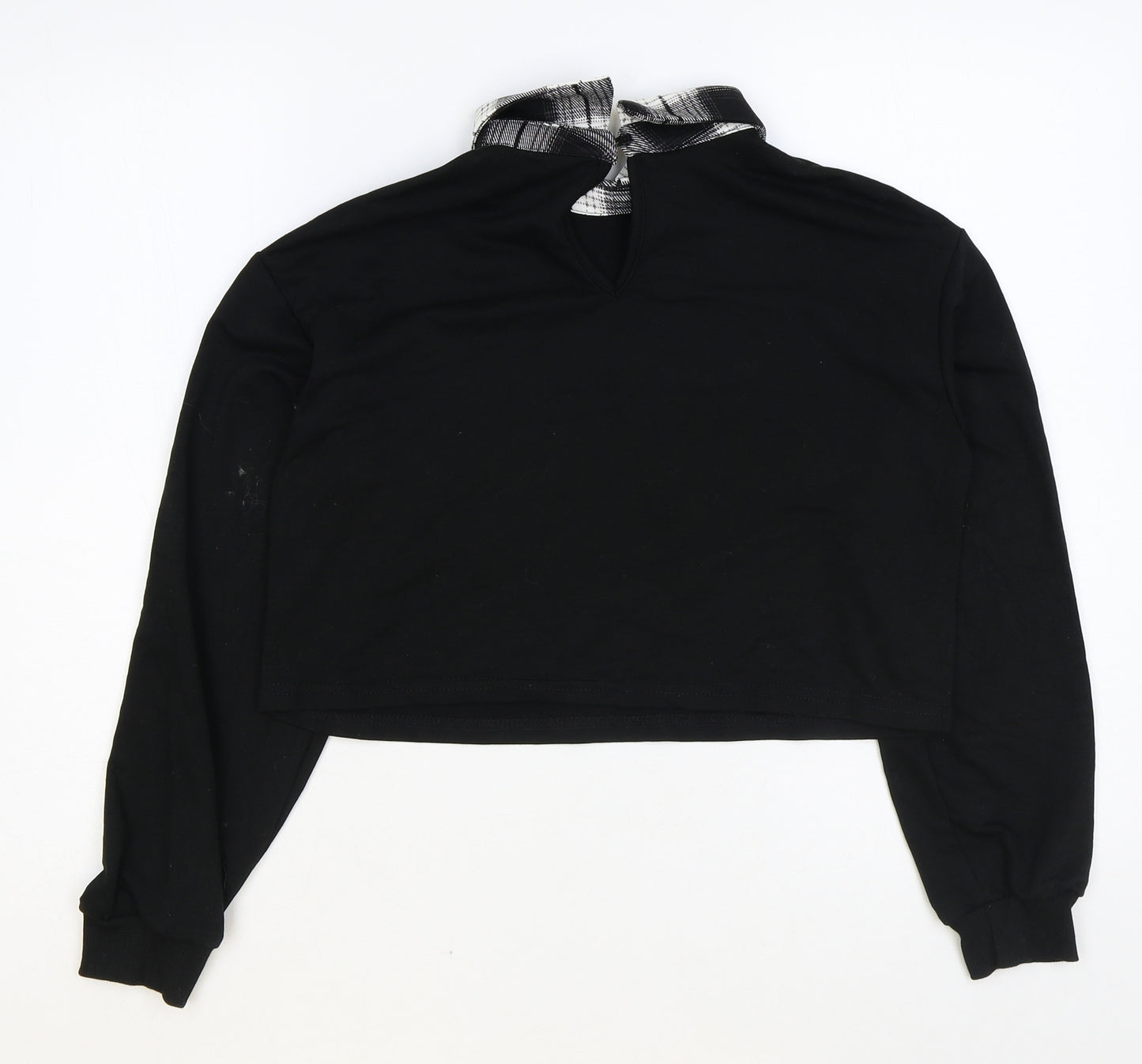 SheIn Girls Black Polyester Basic T-Shirt Size 11-12 Years Collared Button - Los Angeles