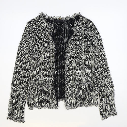 Atmosphere Womens Black Geometric Jacket Size 12