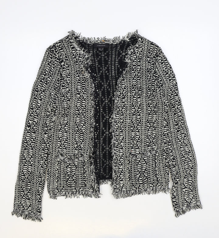Atmosphere Womens Black Geometric Jacket Size 12