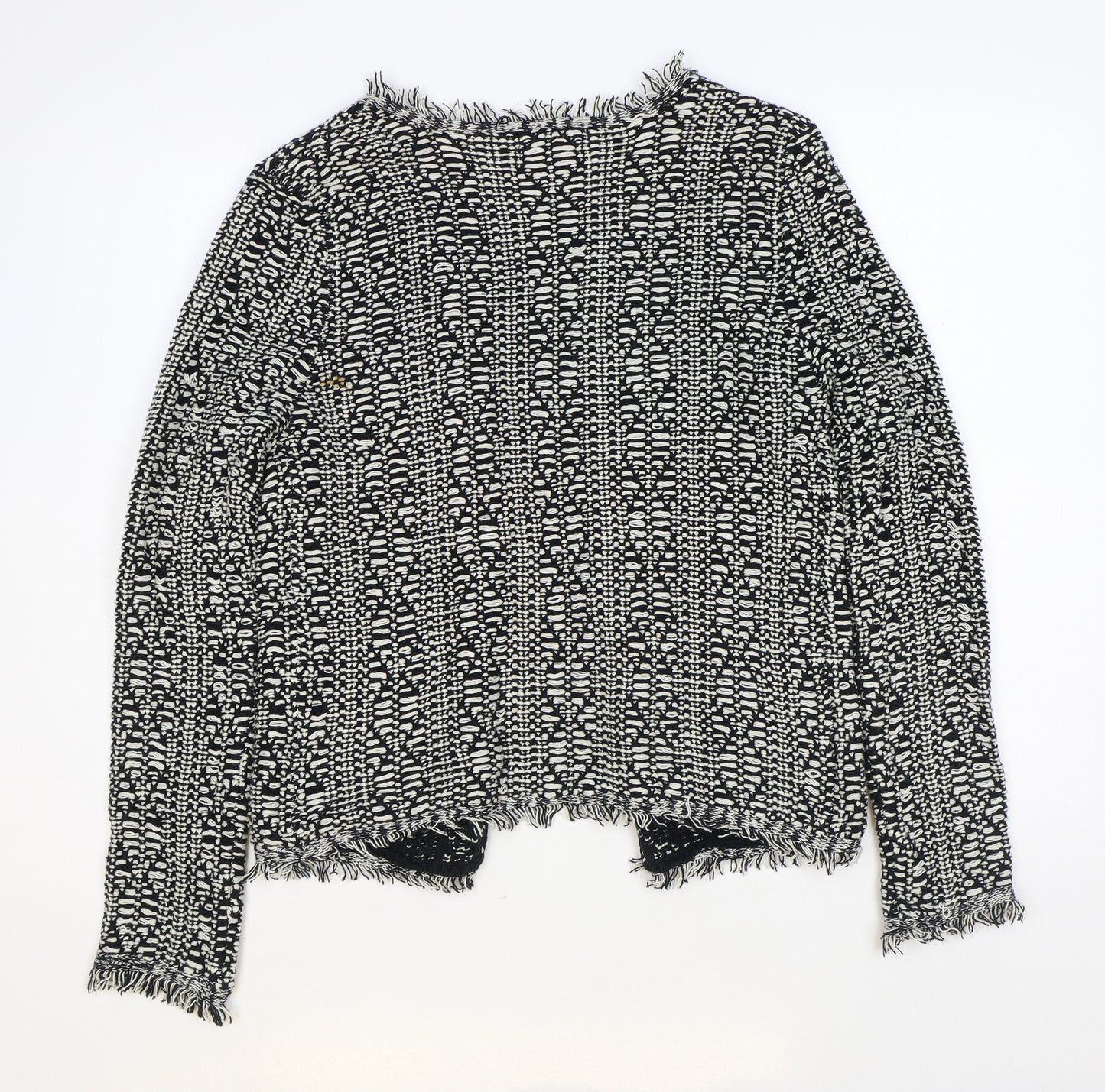 Atmosphere Womens Black Geometric Jacket Size 12