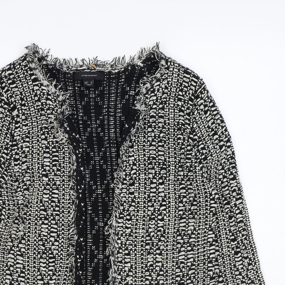 Atmosphere Womens Black Geometric Jacket Size 12