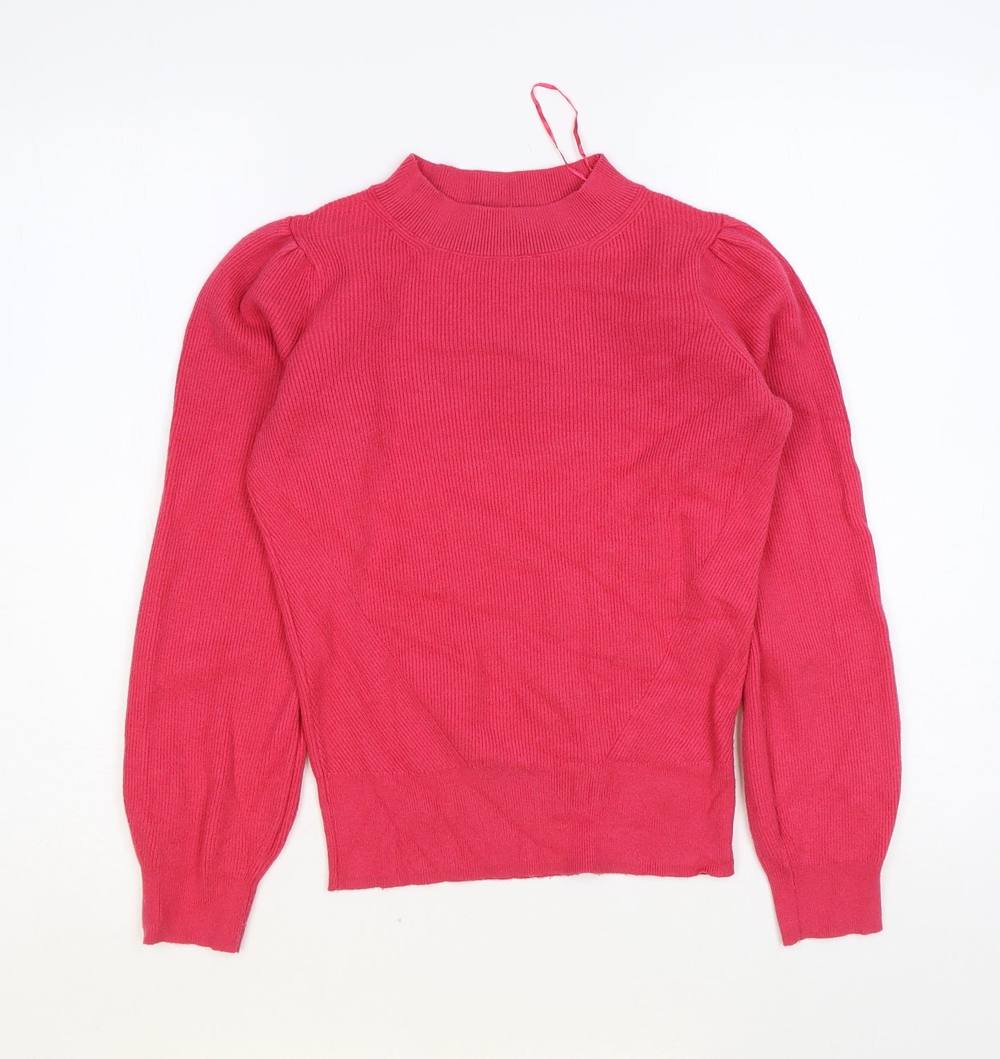 Marks and Spencer Womens Pink Crew Neck Viscose Pullover Jumper Size 8