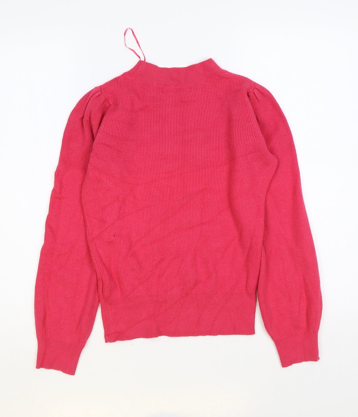 Marks and Spencer Womens Pink Crew Neck Viscose Pullover Jumper Size 8