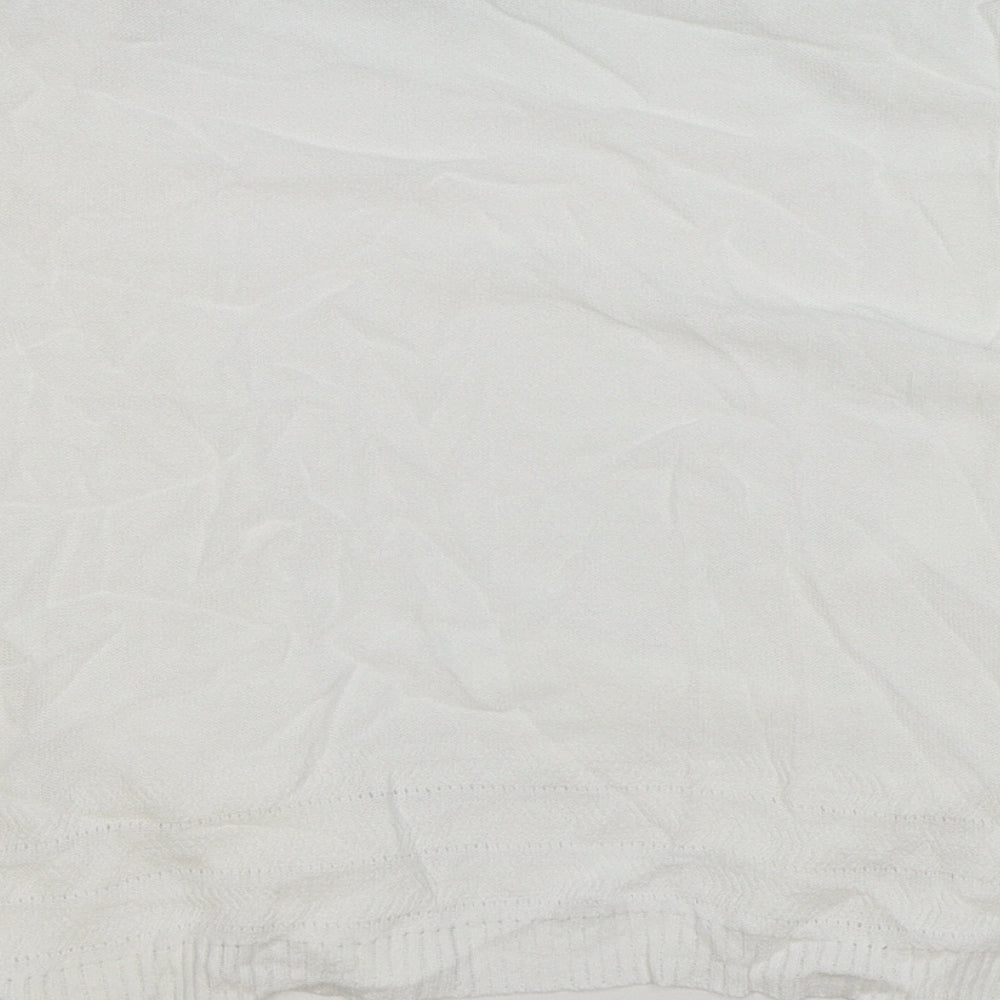 Marks and Spencer Womens White V-Neck Viscose Cardigan Jumper Size 14
