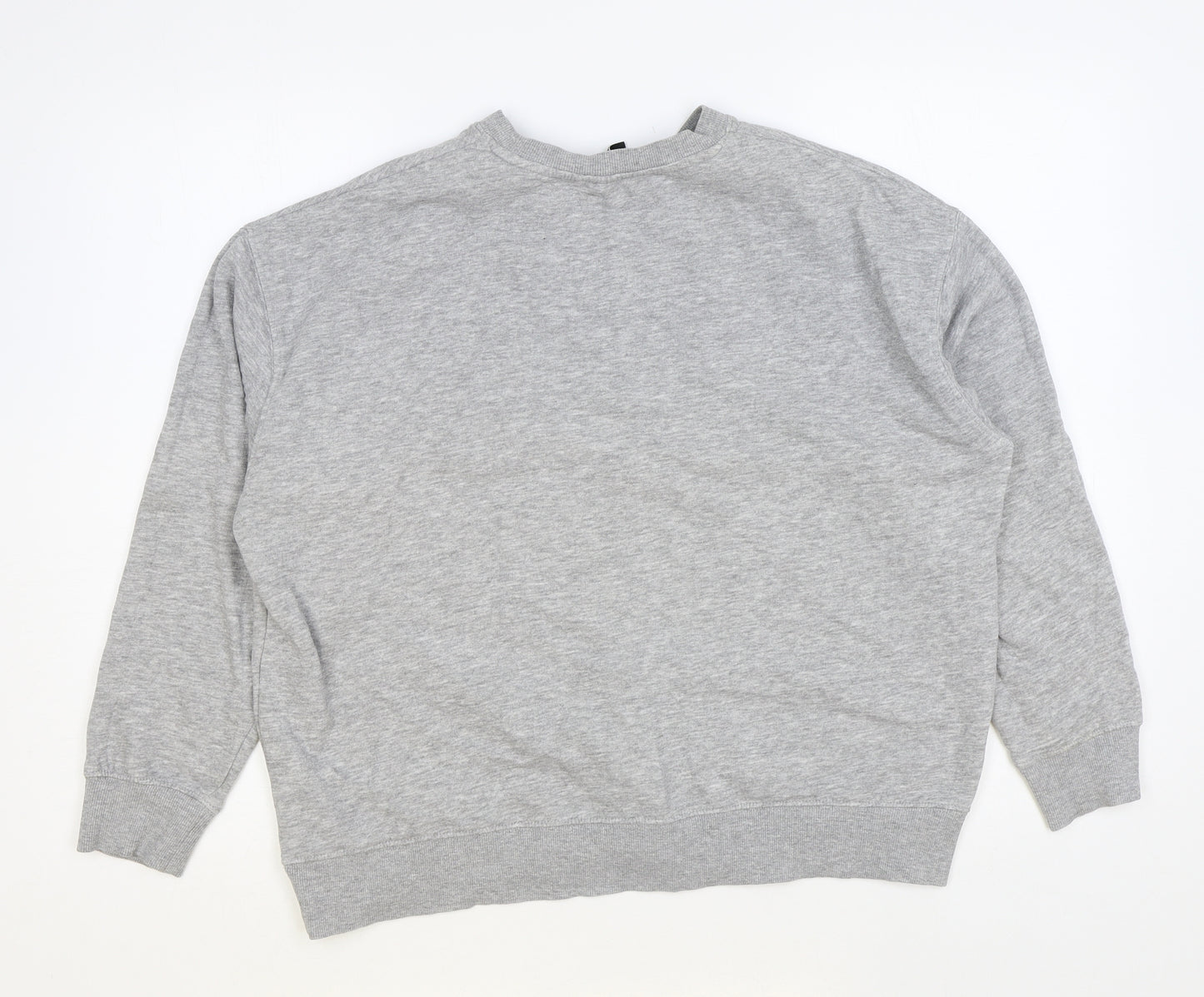 New Look Womens Grey Cotton Pullover Sweatshirt Size M Pullover