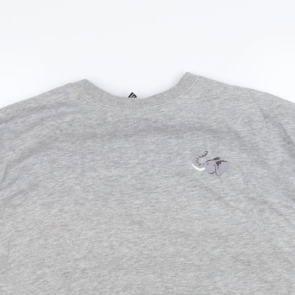 New Look Womens Grey Cotton Pullover Sweatshirt Size M Pullover